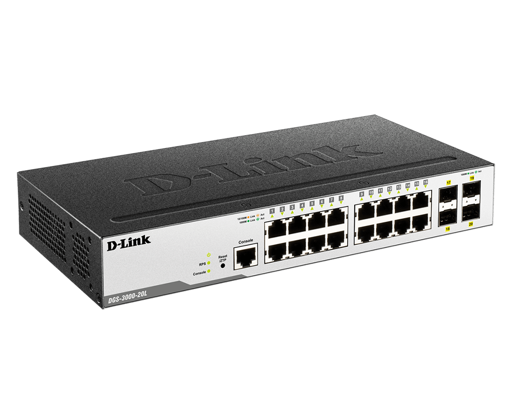 D-Link 20-Port Layer-2 Managed Gigabit Switch